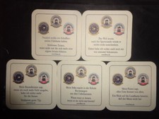 Bierdeckel Brauerei Petersen Flensburg (8) 5er Serie Sprüche