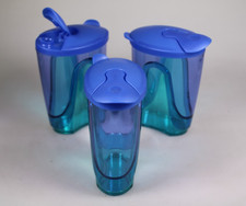 Tupperware 3x Eleganzia Kännchen 350ml blau Servierkanne Milch Zucker Sahne