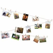 Fotoleine mit Holzklammern