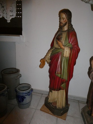 Herzjesus figur aus gips - aus, ca