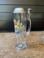 Glas Bierstein Deckel Zinn