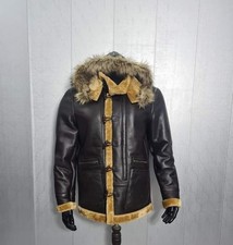 Herren Lammfell Lederjacke mit