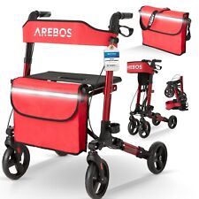 AREBOS Alu Rollator klappbar Leichtgewichtsrollator Laufhilfe Gehhilfe Gehwagen 