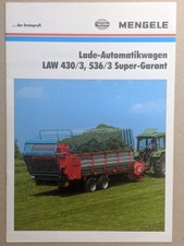MENGELE LAW 430/3, 536/3 Super Garant Ladewagen Prospekt Traktor Schlepper