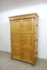 Antiker Brandschrank Küchenschrank Schrank dreiteilig Weichholz