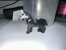Lego Horse Pferd schwarz Zügel hellbraun 4493c01pb02  (2) gebr. B-Ware