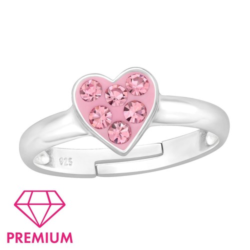 Herz kinder premium ring - herz, 925
