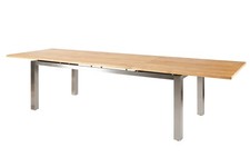 Diamond Garden Ausziehtisch Gartentisch Levanto 170-270x90 Edelstah Recycle Teak