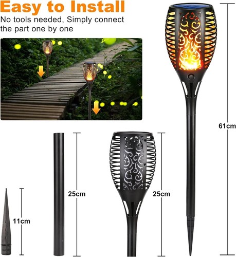 Solar flammenlicht 4er set - solar,