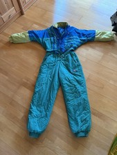 Skianzug Schneeanzug Overall Vintage Von Rodeo Gr.S Gr.182 Blau-grün