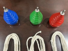 3 Spinning Wood Top Toys Made