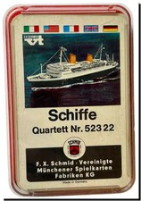 Quartettspiel Schiffe F.X. Schmid 52322 komplett © ca. 1969 Kartenspiel Boote