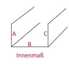 U-Profil Aluminium RAL9005 Schwarz lackiert 1,5 mm Abdeckleiste Alu bis 2 Meter 