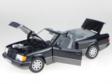 Mercedes A124 300 CE-24 Cabrio 90 schwarz Modellauto 183566 Norev 1:18