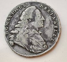 Bayern 1/2 Taler Madonnentaler 1775 Maximilian III Joseph Silber Hahn#305