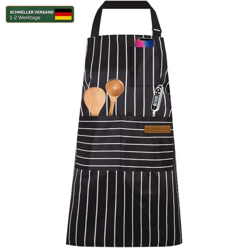Verstellbare schürze schwarz - verstellbare,