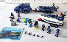 Playmobil 9396 Bundespolizei Truck mit 2x SchnellSpeedboot -rar selten + Extras