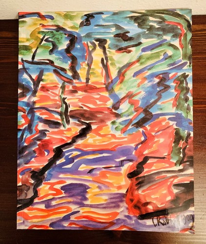 Aquarelle der brücke - aquarelle, emil