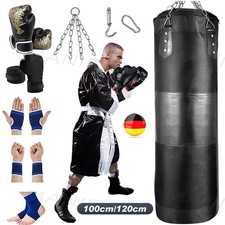 Boxsack Set Boxhandschuhen Erwachsene Punching Training Bag Sandsack 100/120cm 