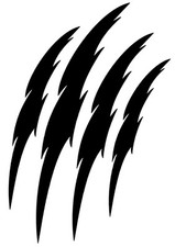 Monster kralle sticker - 2x,