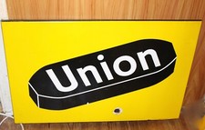 (PE0481) Union Briketts Emailschild 73 x 47,5 cm original Ferro Sammlerstück