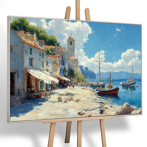 Leinwand bild strand meer - leinwand,