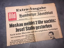 Josef Stalin gestorben BILDzeitung 06.03.1953 * Hamburger Abendblatt 