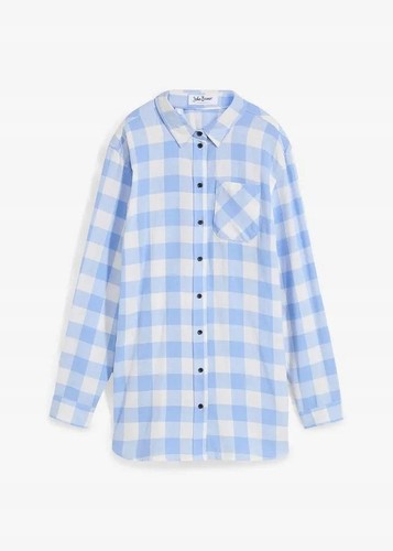 Flanell longbluse aus - flanell-longbluse, reiner