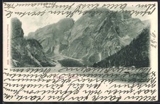 Ansichtskarte Prags, Pragser Wildsee 1900 