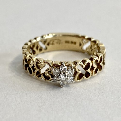 Diamant ring floral - ring,