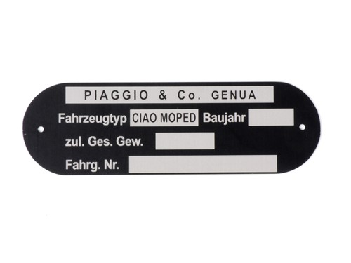 Typenschild oem qualität - typenschild, -oem