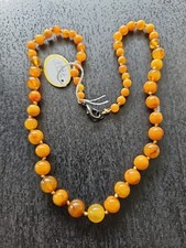 NATUR BERNSTEINKETTE HALSKETTE Amber D'ambre Ambar Ambra Kehribar K-2