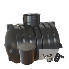 Regenwassertank Zisterne 4000L - Set inkl.Anschlüsse+Teleskopdom+Filterset Basic