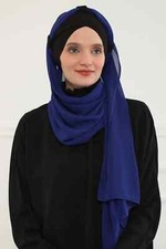 BSS-01 Fertig Kopftuch Praktisch Hijab Chiffon Turban Esarp Sal Tesetttür Khimar
