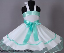 Kleid 50er jahre Mädchen RockabillyTanz,Einschulung  Gr110-146 weiß