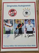 Unikat. Originale Autogramme. Häßler. Schumacher. Allofs. DFB. 1. FC Köln. 