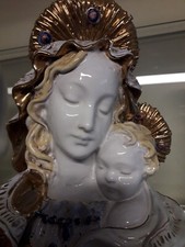Madonna Mit Kind Büste, Majolika 