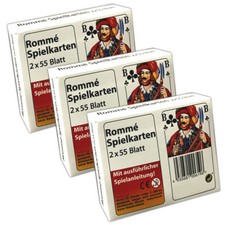 3 Packungen Romme Spielkarten