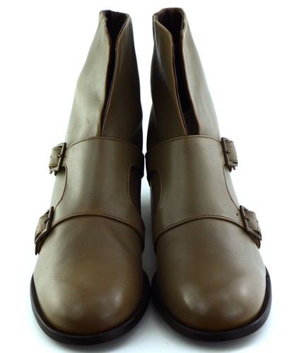 Leder stiefeletten 42 - leder, gr.