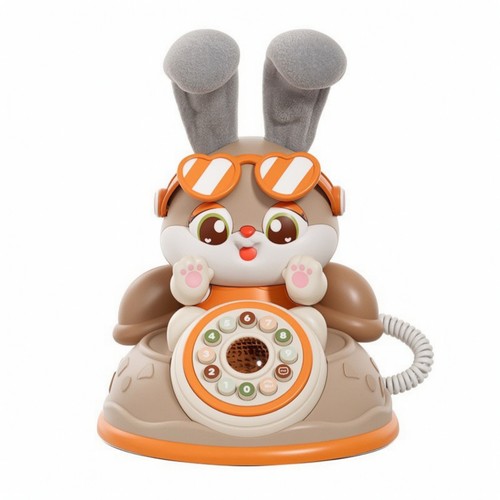 Spieltelefon mit plüschohren - spieltelefon,
