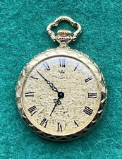 Vintage Catorex Taschenuhr, Handaufzug, Old New Stock, Fische Sternzeichen Design2