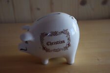 Sparschwein Spardose mit Namen Christian ca. 14cm