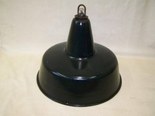 Alte Emaillampe, Art Deco Fabriklampe Werkstattlampe, Loft Lampe, Bauhaus Stil