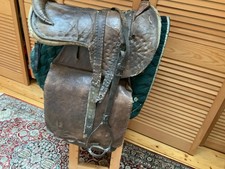 Antiker reitsattel mit - antiker,