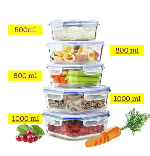 10tlg frischhaltedosen 2x1l - frischhaltedosen,