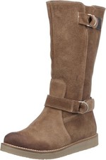 Comma Damen COJudie Biker Boots Stiefel, Braun, EUR 36