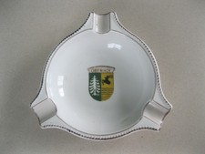 OBERHOF Thür. Wappen alter DDR Aschenbecher Ascher ashtray Andenken Porzellan