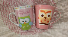 ❤️ Cha Cult  handbemalt  & Home Deco ❤️ Eule ❤️ 2 x Tasse ❤️