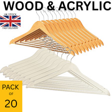 20X NATURHOLZ KLEIDERBÜGEL