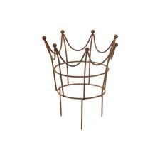 Rankhilfe Krone Rankgerüst aus Metall mit Edelrost  Staudenhalter  in 3 Größen